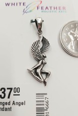 Winged Angel Pendant Sterling Silver