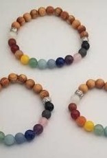 Chakra with Cedar Bracelet 8mm