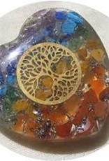 Chakra Orgonite Heart with Tree of Life