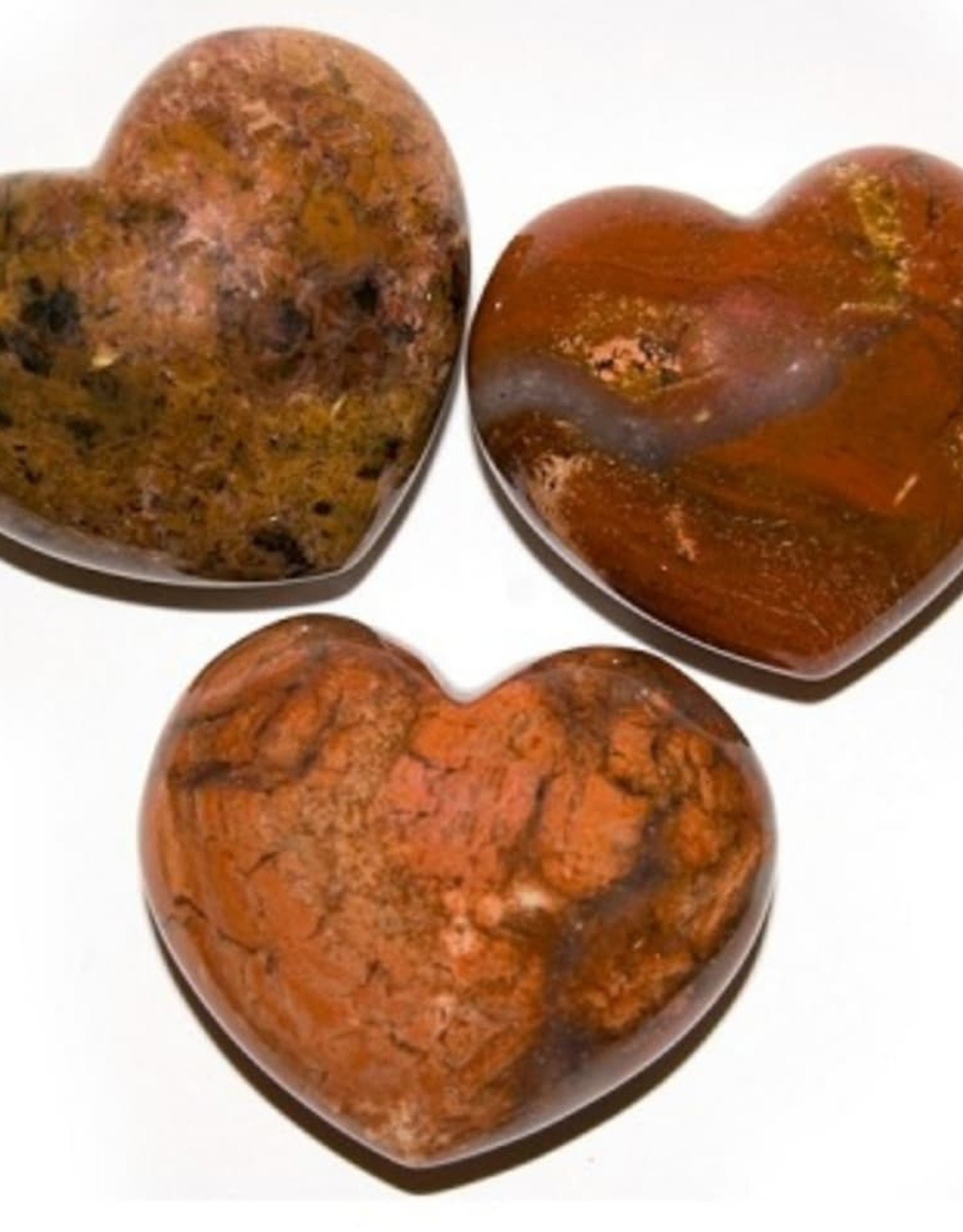 Brecciated Jasper Puffy Heart - 45mm