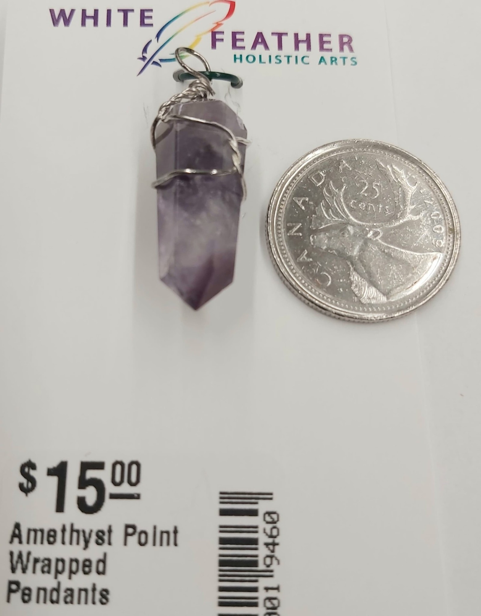 Amethyst Point Wrapped Pendants
