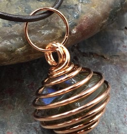 Copper Plated Pendant Cage 1"