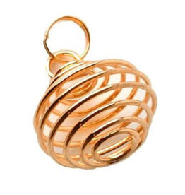 Copper Plated Pendant Cage .75"