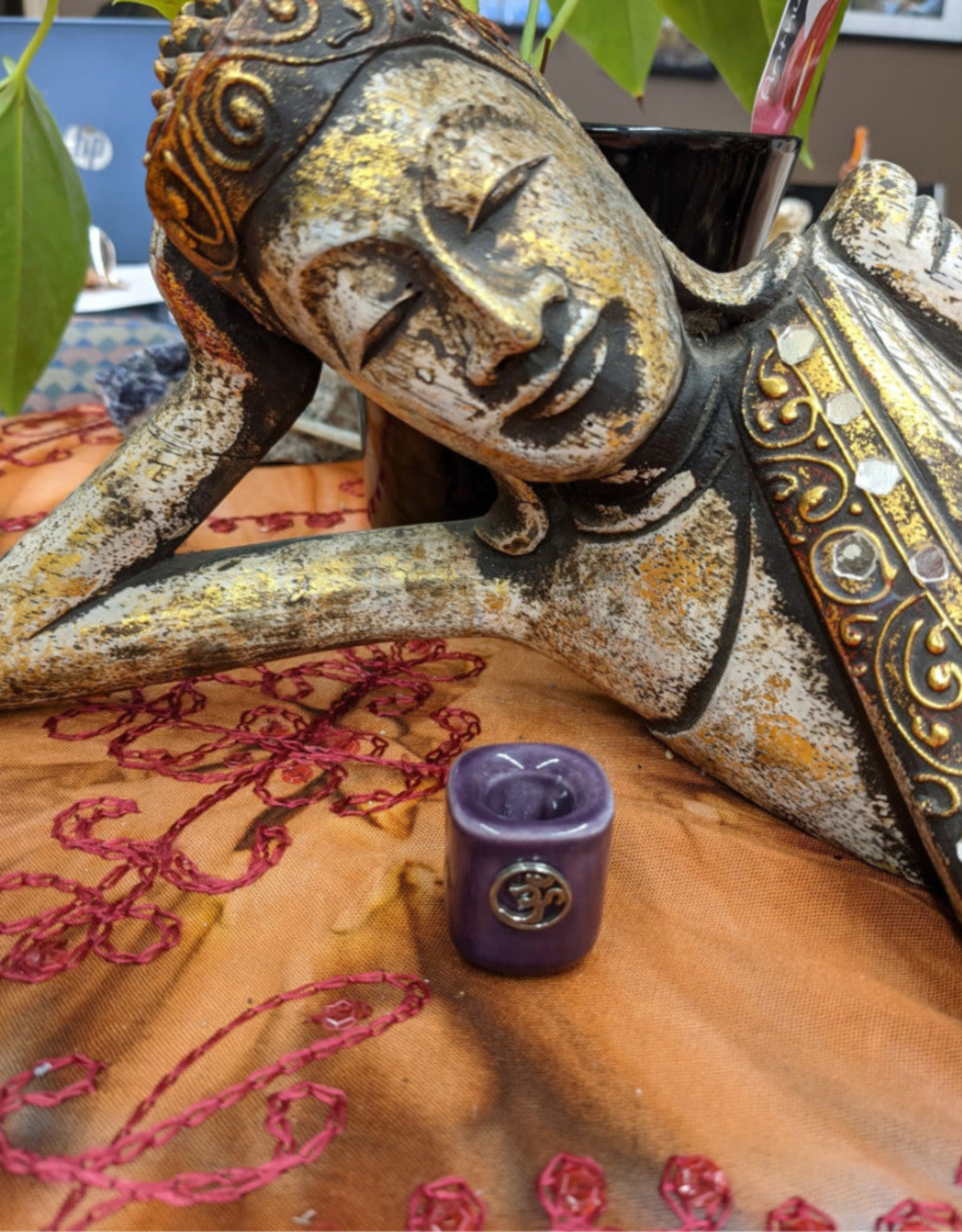 Mini Candle Holder Purple - OM