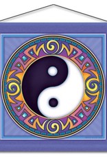 Mandala Arts Yin Yang  Meditation Banner 15" x 15"