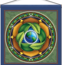 Mandala Arts Conversation Meditation Banner Earth 15" x 15"