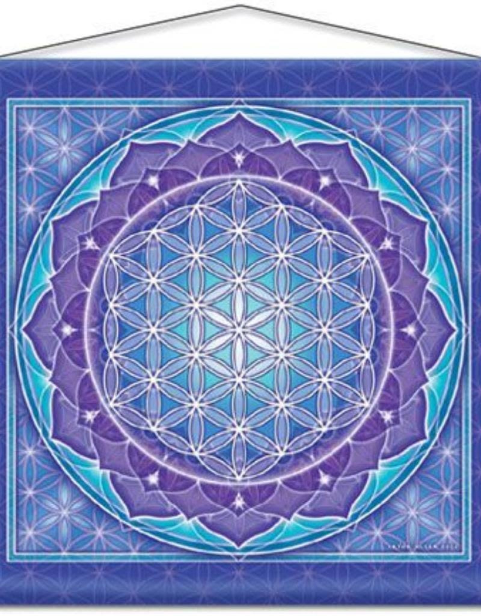 Mandala Arts Flower of Life Meditation Banner 15" x 15"