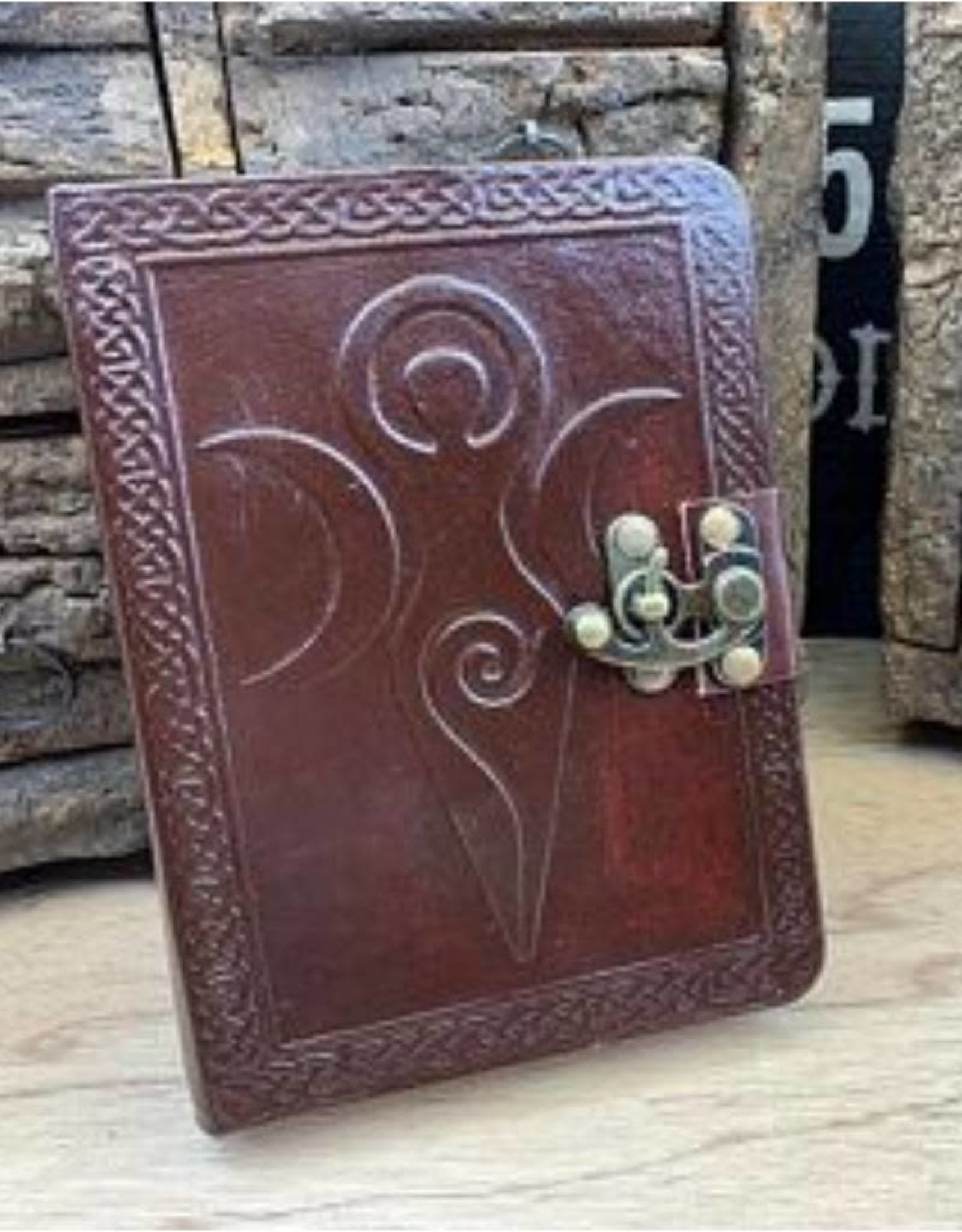 Fantasy Gifts Goddess 5" x 7" Leather Journal Maiden Mother Moon