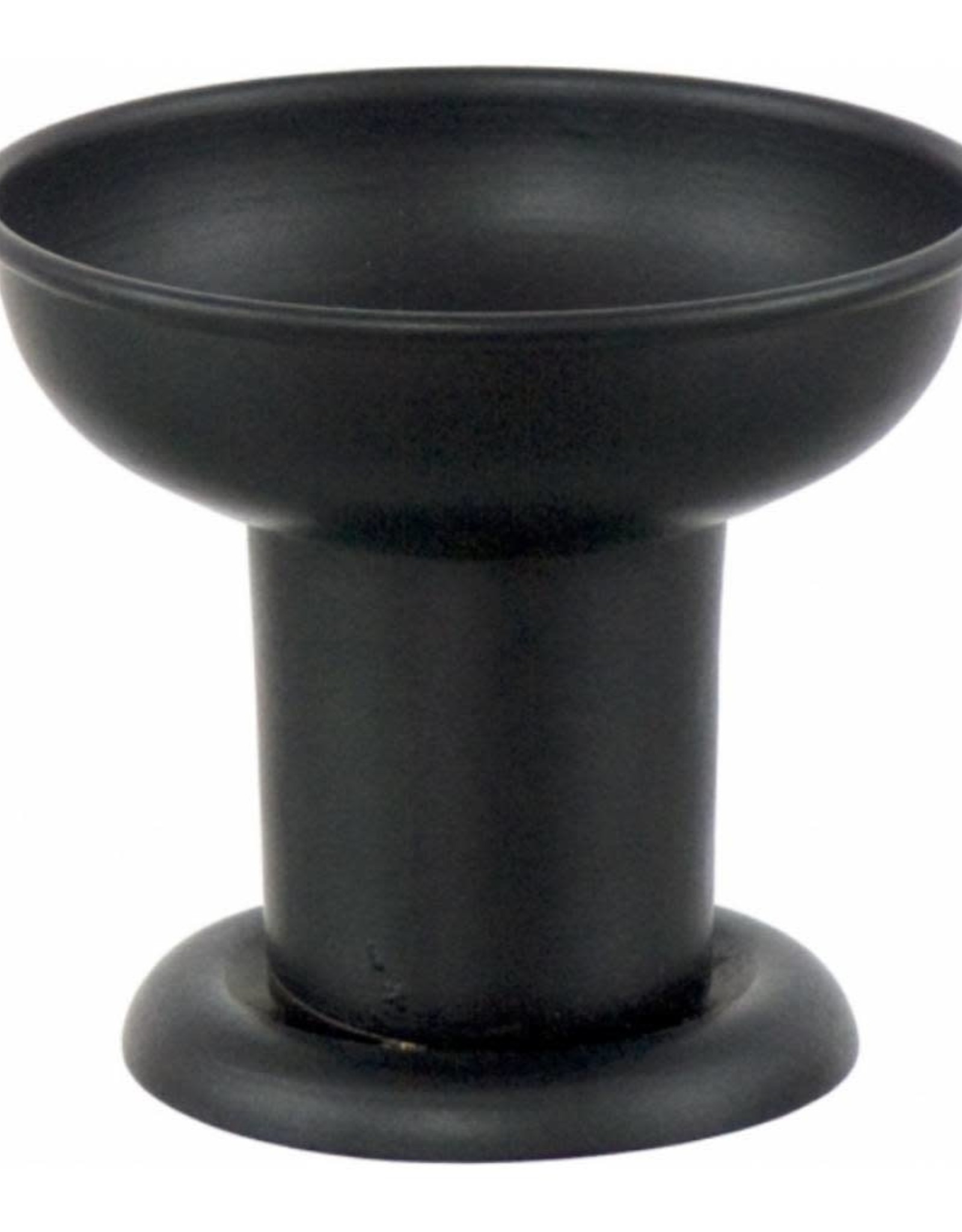 Black Metal Pillar Candle Holder 3.5"H x 3.75" D