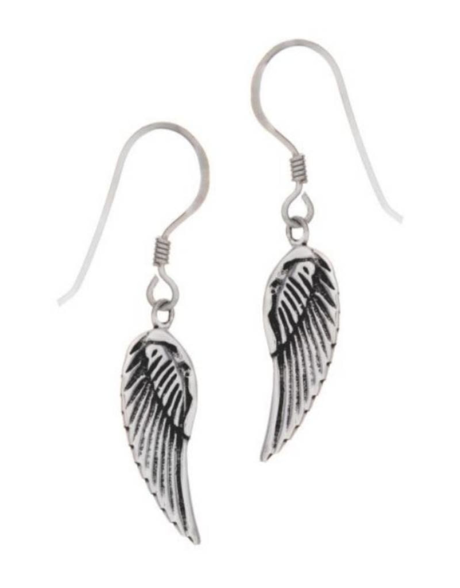 Angel Wings Sterling Silver Earrings - White Feather Holistic Arts