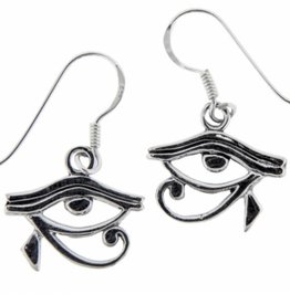 Eye of Horus Sterling Silver Earrings