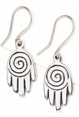 Spiral Hand Sterling Silver Earrings