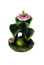 Fantasy Gifts Frog and Lily Pad Backflow Incense Burner