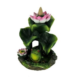 Fantasy Gifts Frog and Lily Pad Backflow Incense Burner