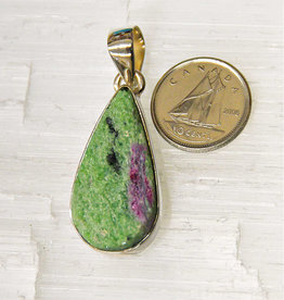 Ruby in Zoisite Pendant B Sterling Silver
