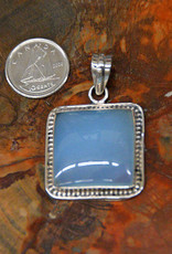 Chalcedony Pendant B Sterling Silver