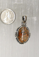Crazy Lace Agate Pendant Sterling Silver