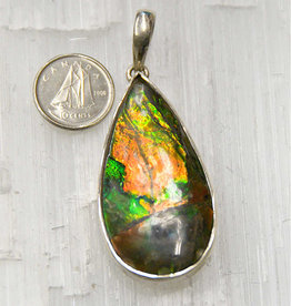 Ammolite C Pendant Sterling Silver