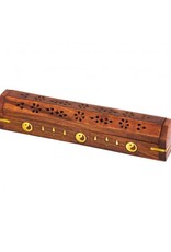 Wood Incense Burner / Storage Box Yin-Yang - 12"
