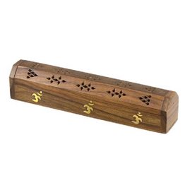 OM Wood Incense Burner / Storage Box - 12"