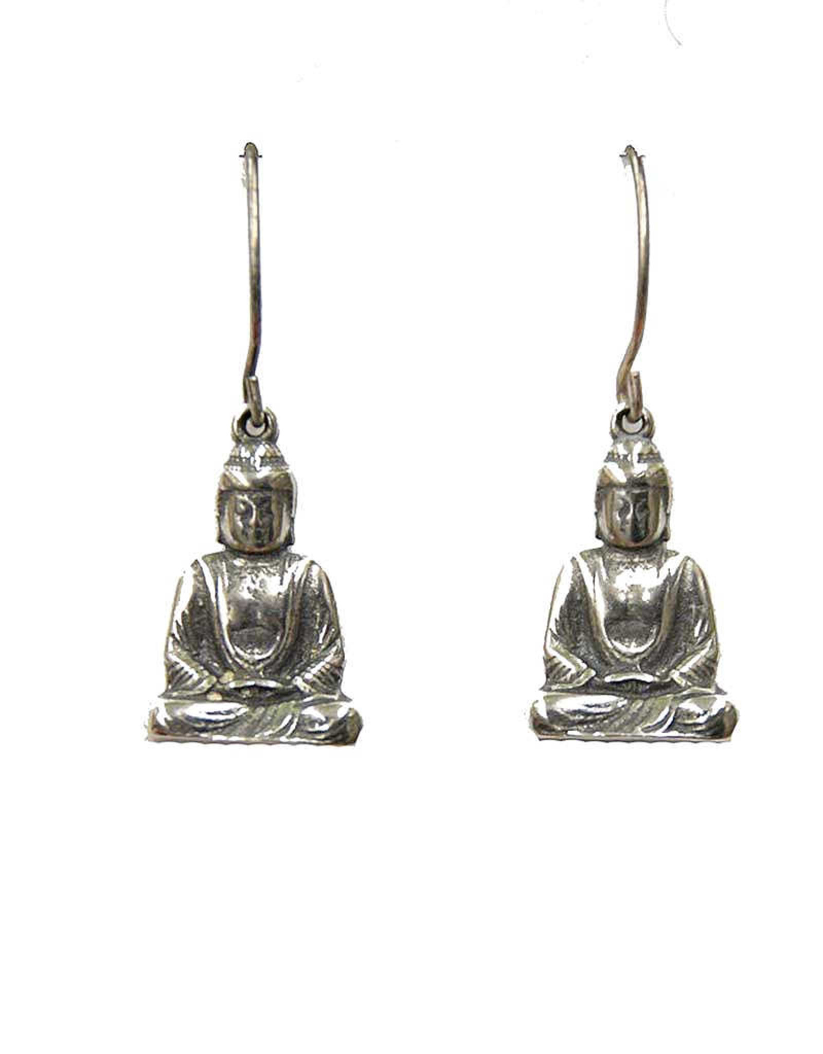 Blueprint Buddha Pewter Earrings