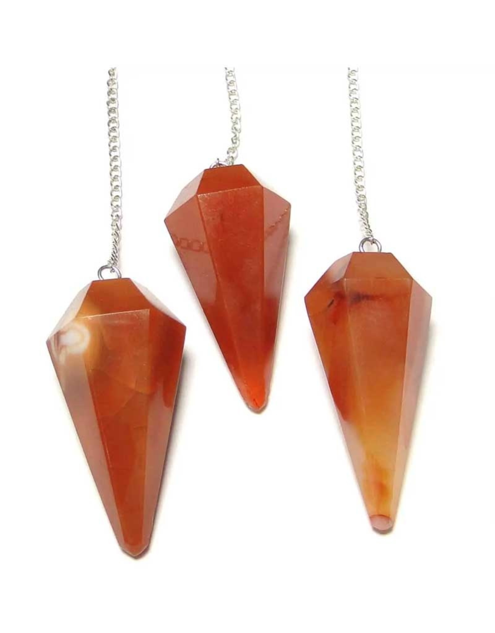 Carnelian Faceted Pendulum