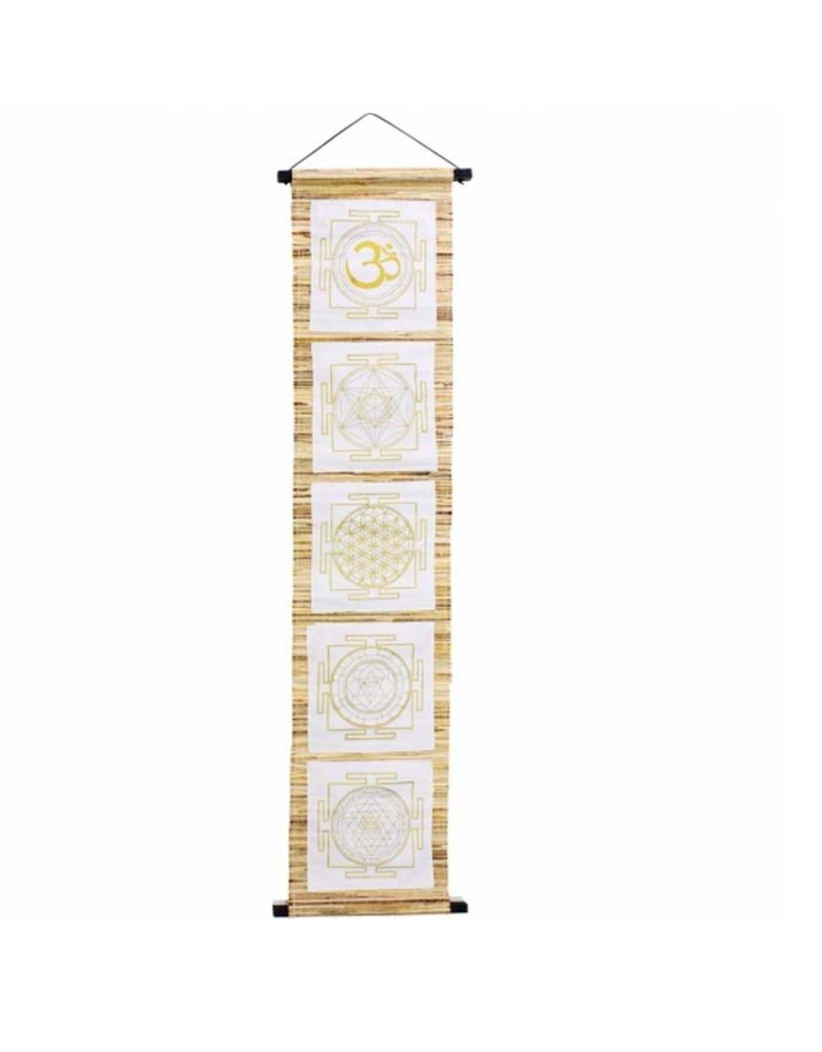 Sea Grass Banner with Sacred Geometry Symbols