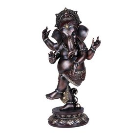 Pacific Trading Ganesha, Bronzed Statue -  7.25" x 5.1" x 13.35
