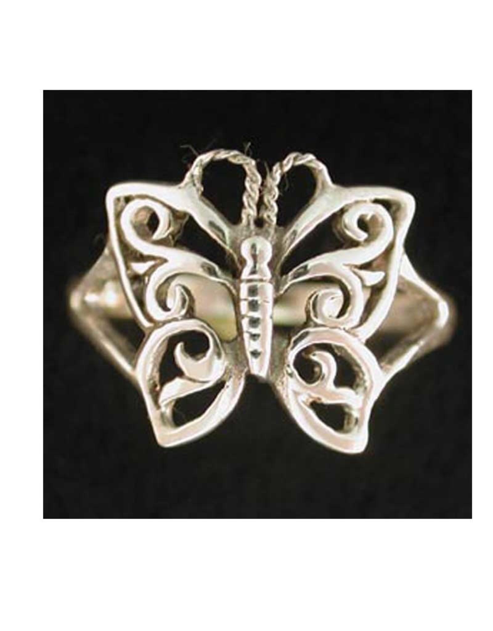 Butterfly Ring Sterling Silver - Size 8