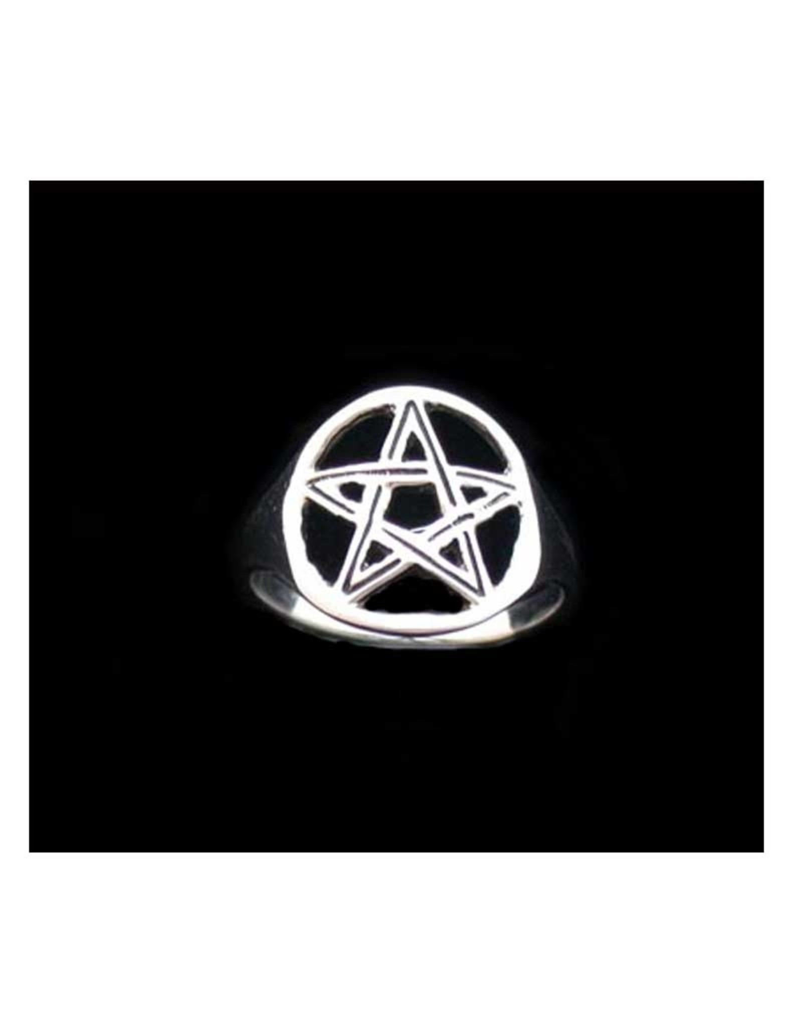 Pentagram Ring - Size 4 Sterling Silver