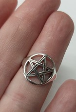 Large Pentagram Ring - Size 9 Sterling Silver