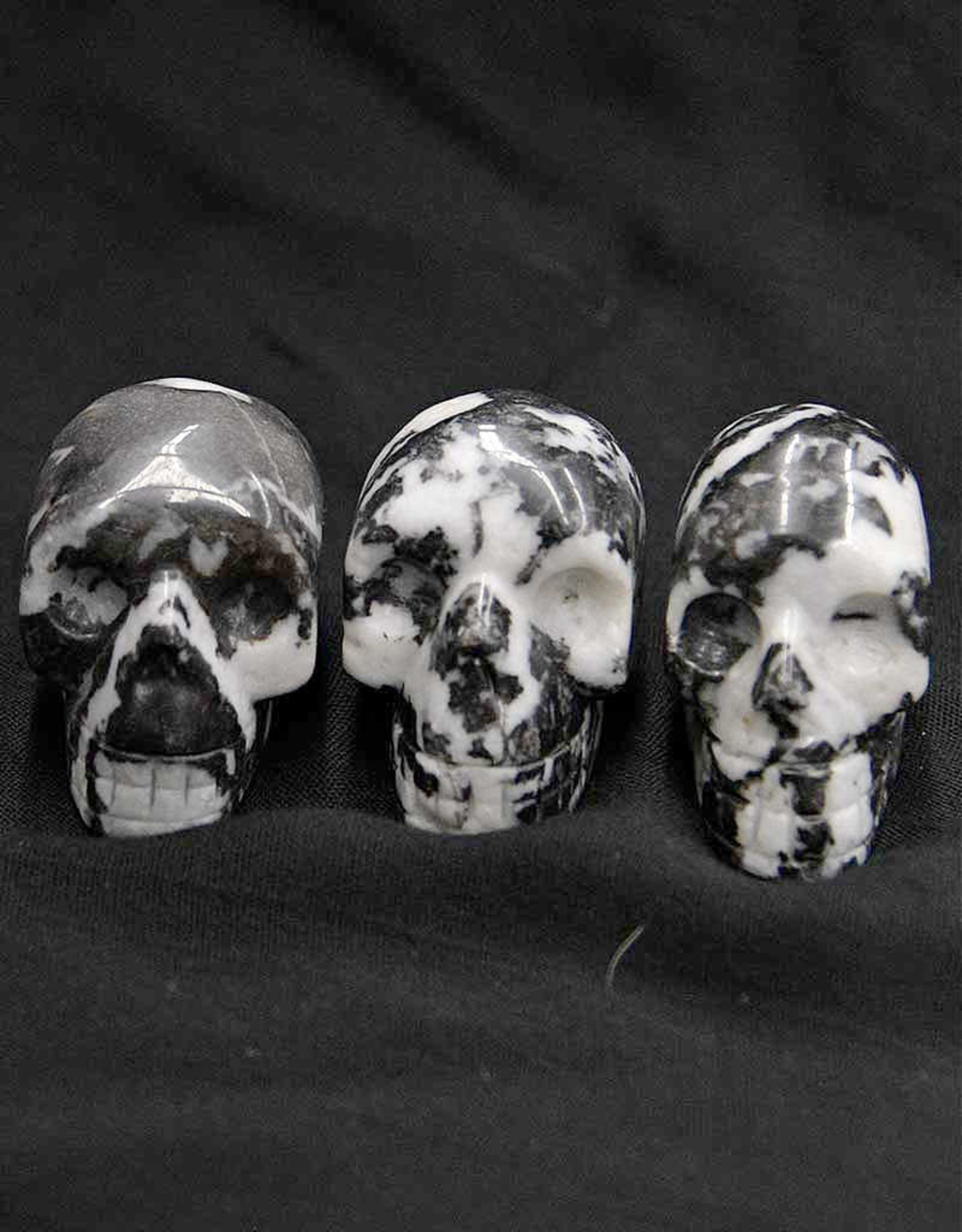 Zebra Jasper Skull 2-2.25"