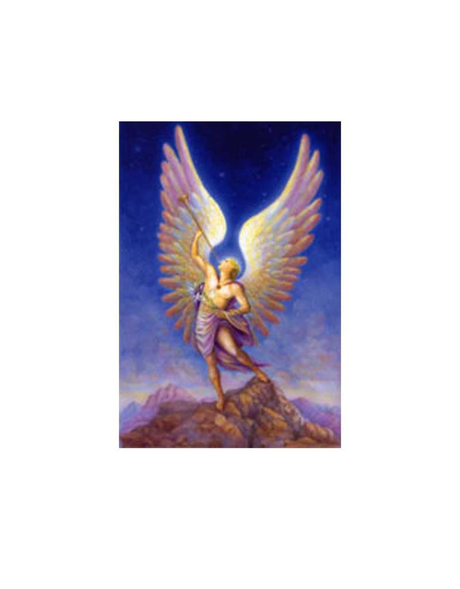 Archangel Gabriel w Horn 5x7 Laminated Card