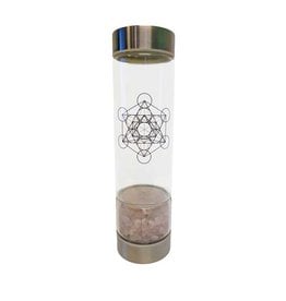 Zenature Rose Quartz Crystal Infuser Water Bottle 500 ml