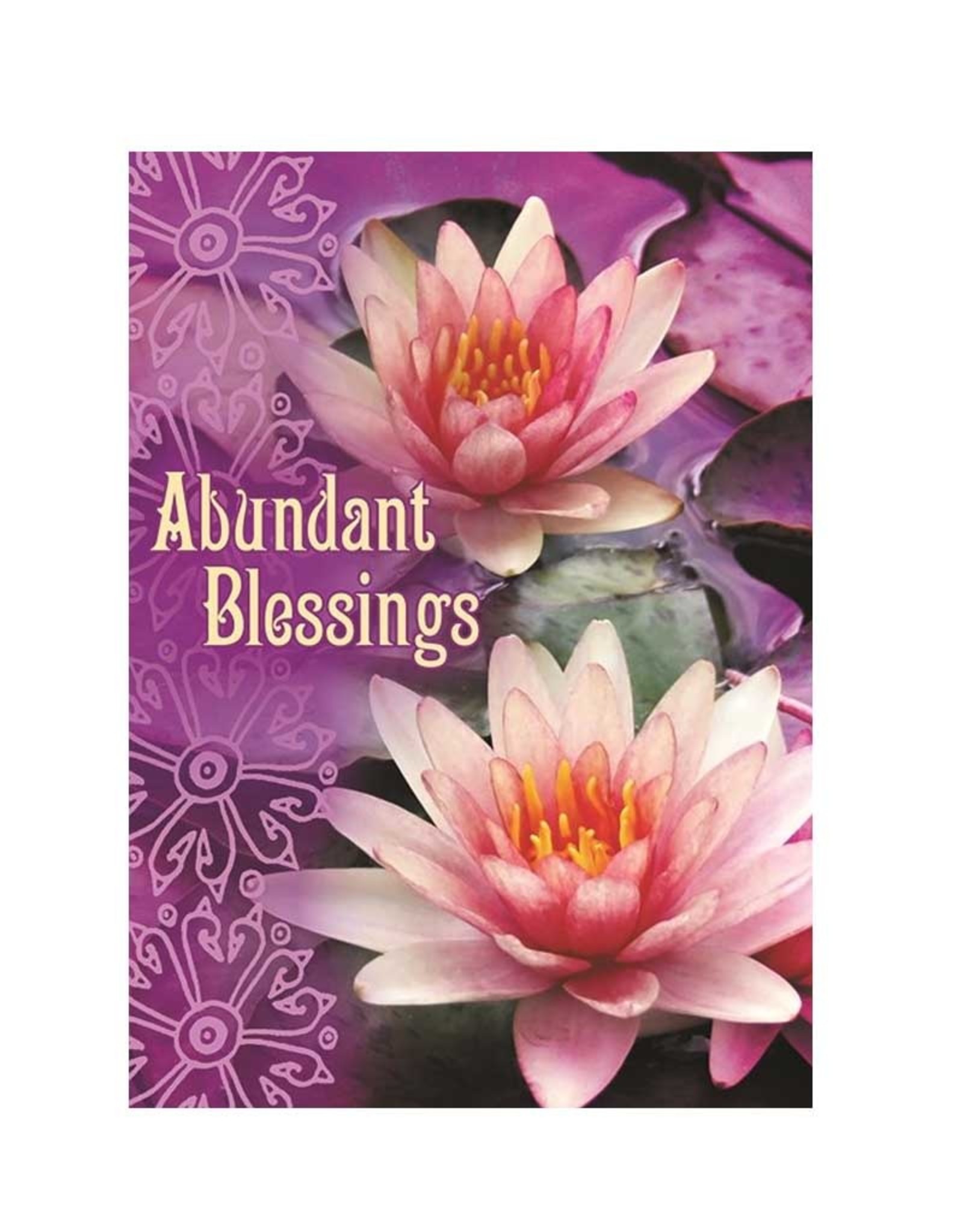 Amber Lotus Abundant Blessings - Greeting Card