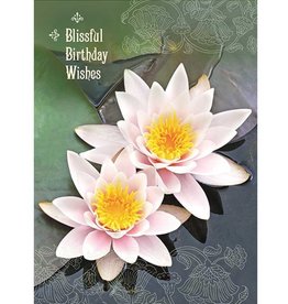 Amber Lotus Blissful Birthday - Greeting Card