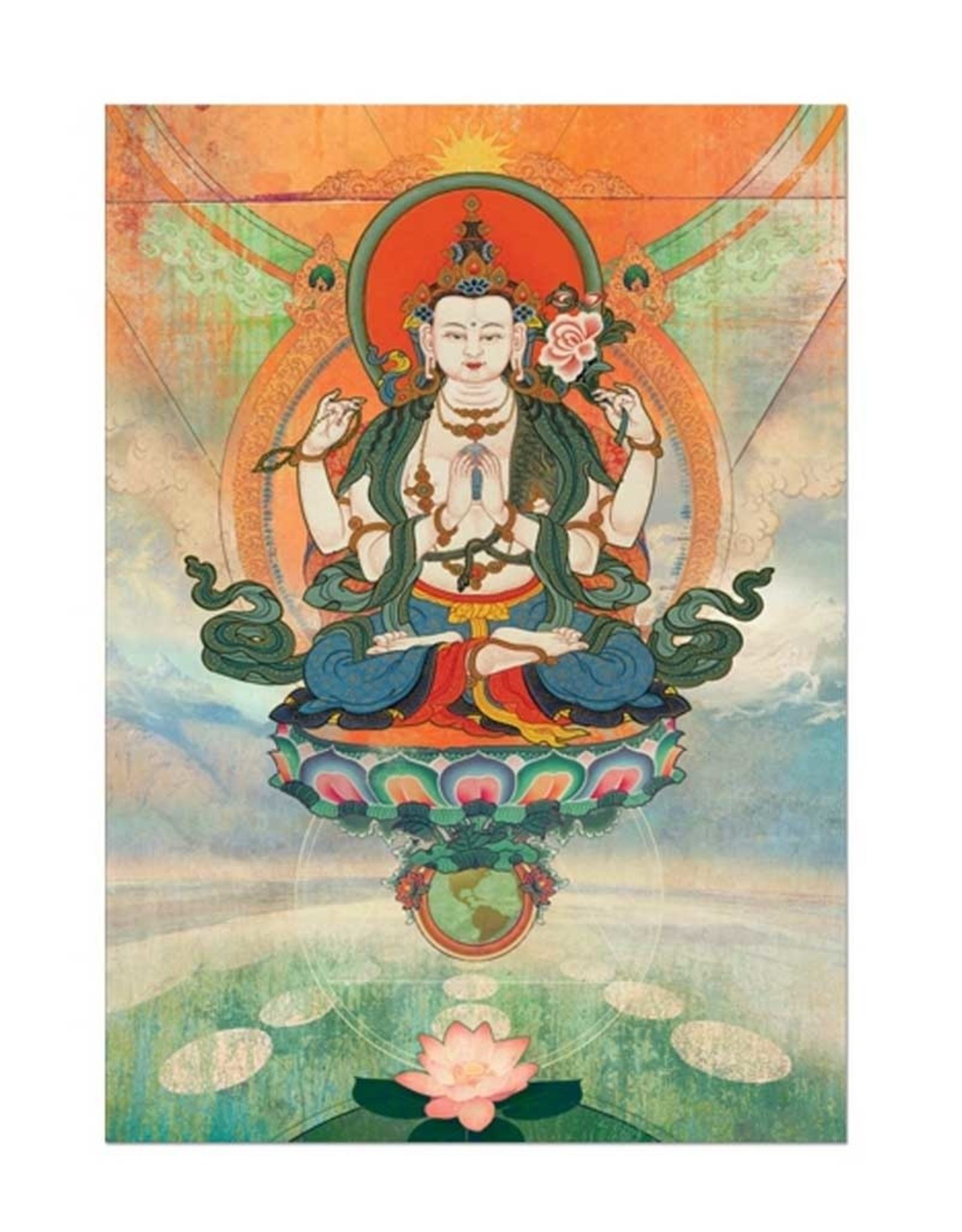 Tree - Free Greetings Buddha Meditation - Greeting Card