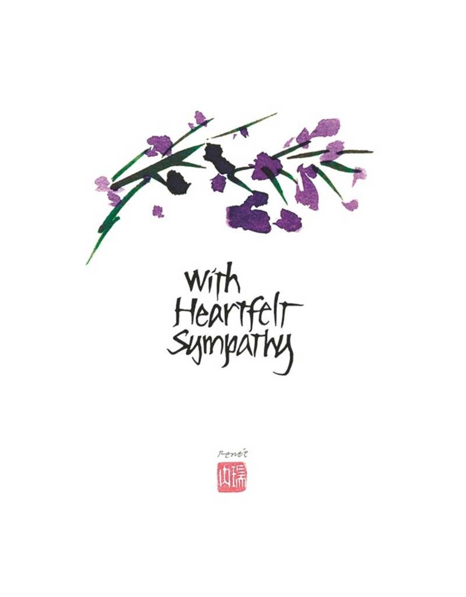 Amber Lotus Heartfelt Sympathy - Greeting Card