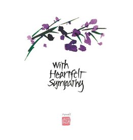 Amber Lotus Heartfelt Sympathy - Greeting Card