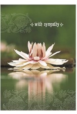 Amber Lotus With Sympathy - Greeting Card