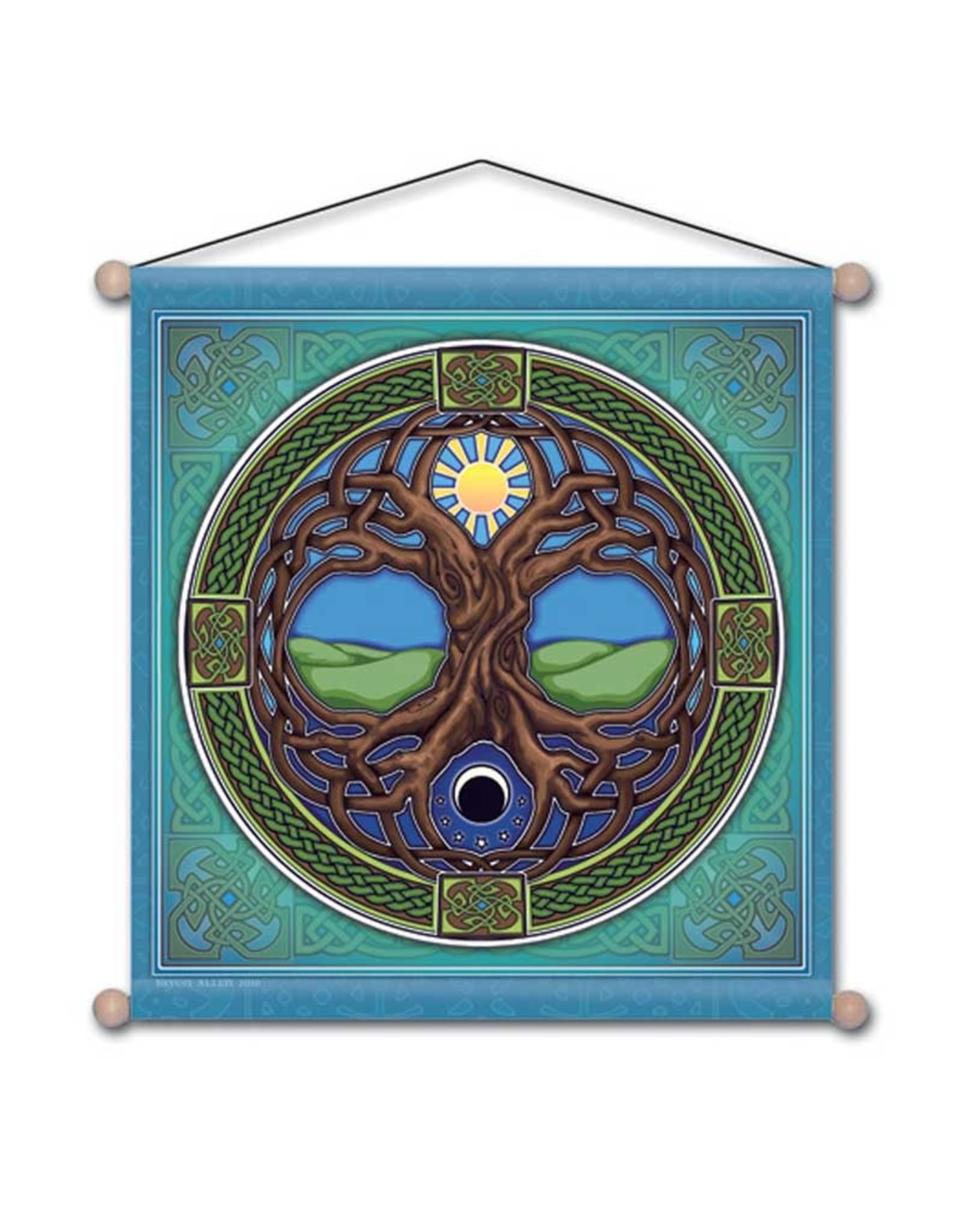 Mandala Arts Tree of Life Meditation  Banner 15x15