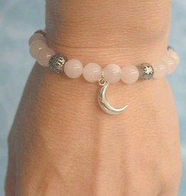 Rose Quartz Feminity Moon Bracelet
