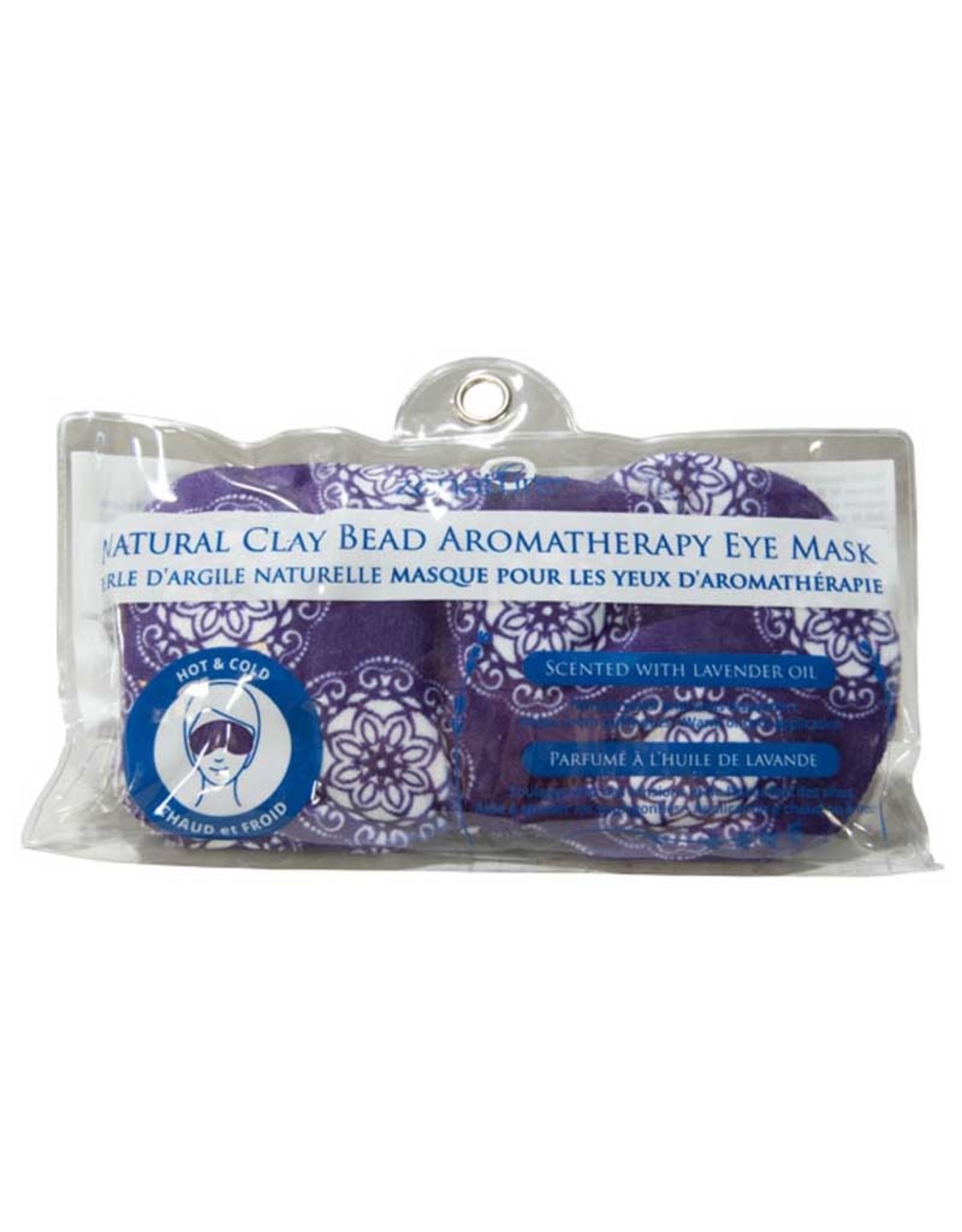 Zenature Lavender Clay Bead Eye Mask - Purple Mandala