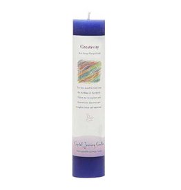 Crystal Journey Candles Herbal Magic Pillar Candle 7" - Creativity