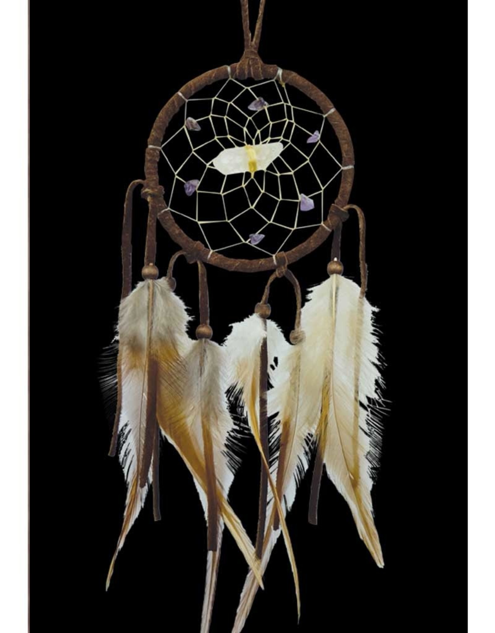 Monague Native Crafts Brown 2.5" Vision Seeker Dream Catcher