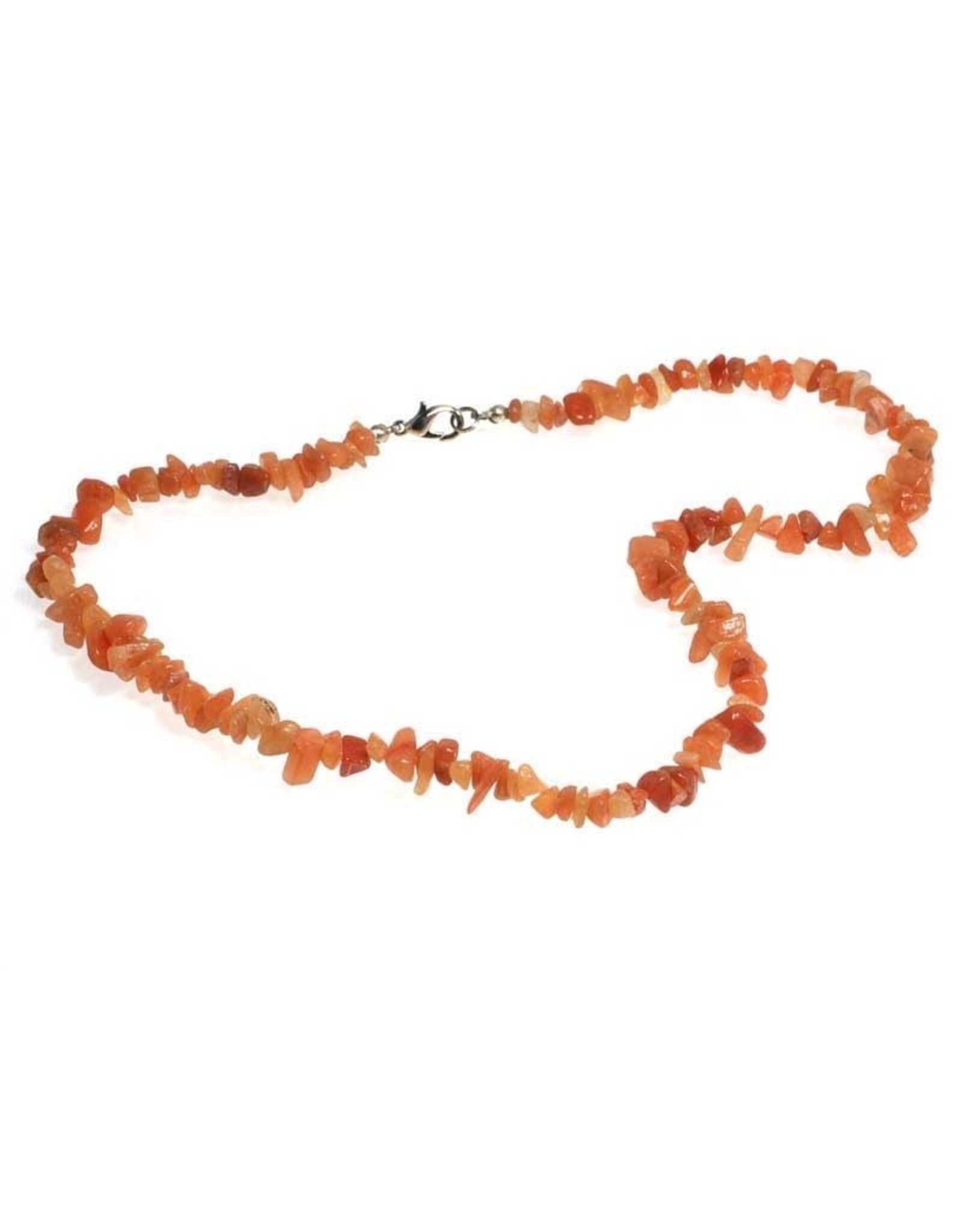 Carnelian 18" Chip Necklace w Clasp