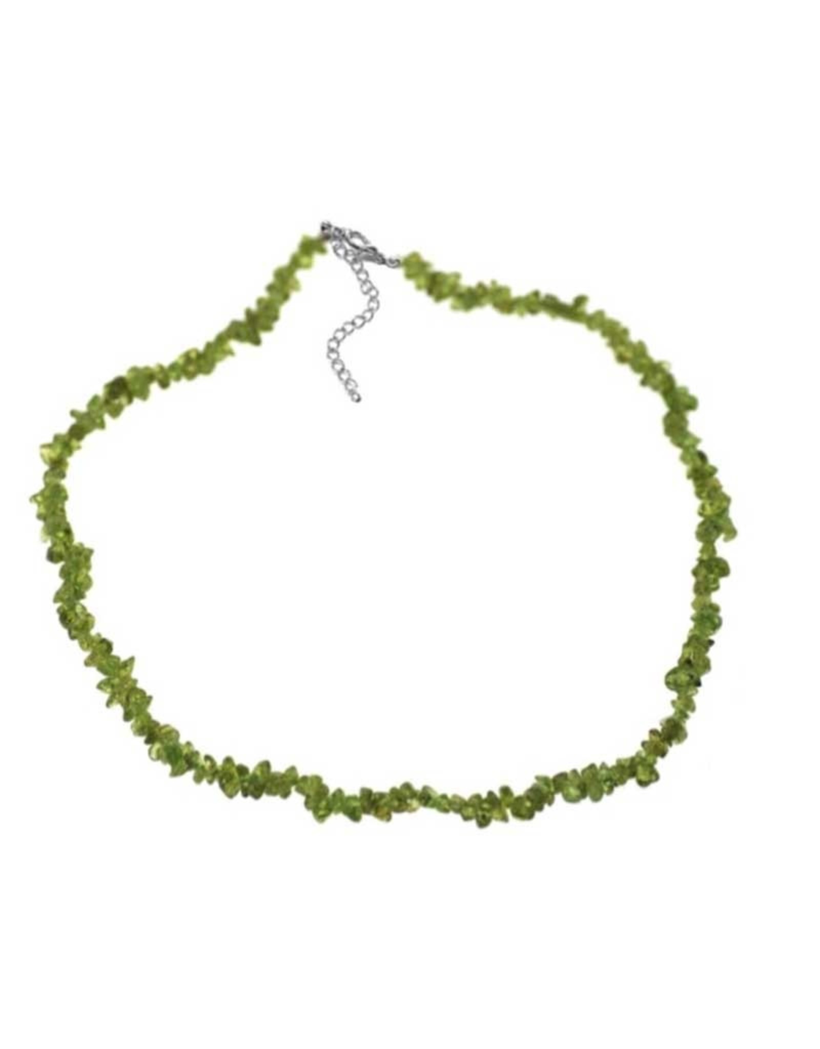 Peridot 18" Chip Necklace w Clasp