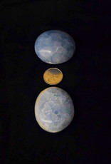 Blue Calcite Palm Stone $19