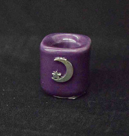 Mini Candle Holder Purple - Moon