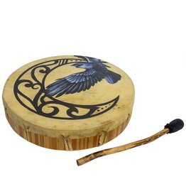 Ceremonial Moon and Raven Drum: 12"